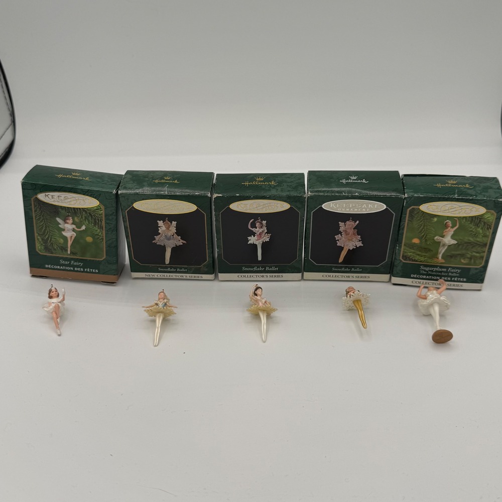 Lot of 5 Hallmark Keepsake Miniature Ornaments Nutcracker Ballet Sugarplum Fairy